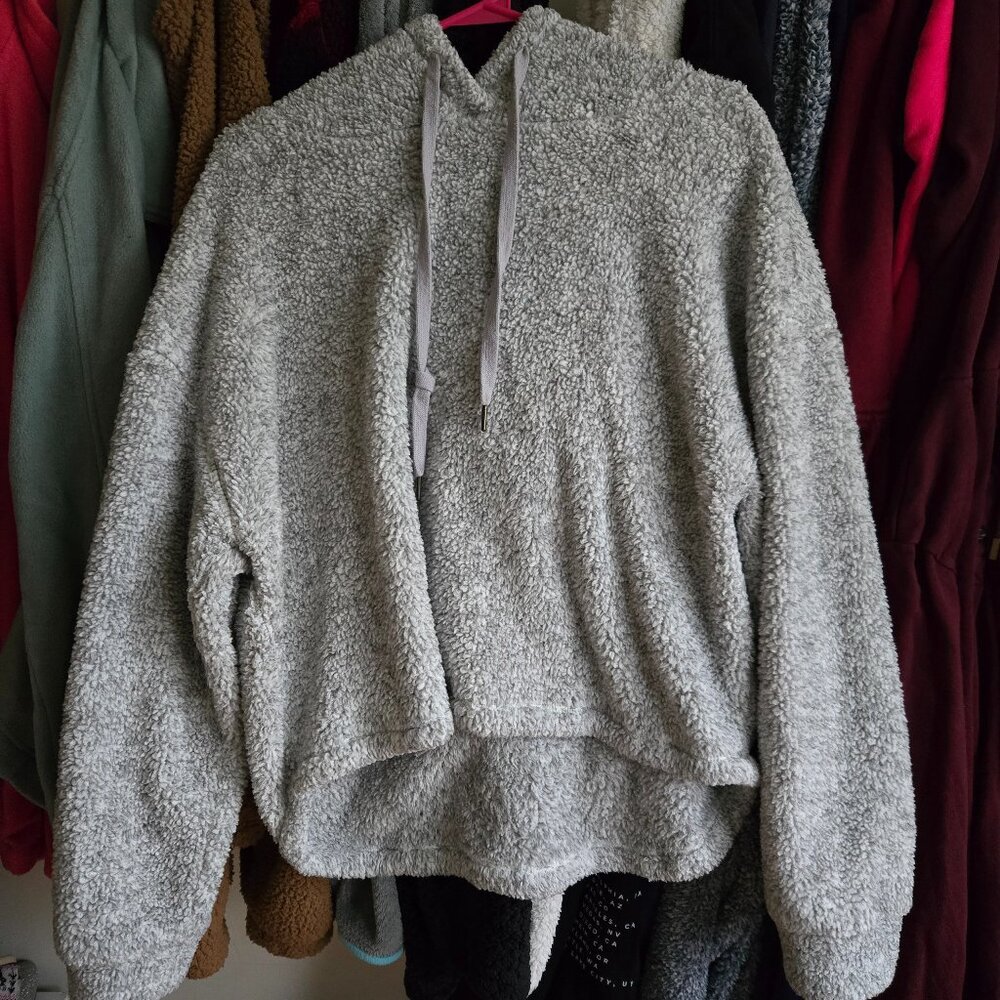 Sherpa Crop Hoodie - Rewash, Size L